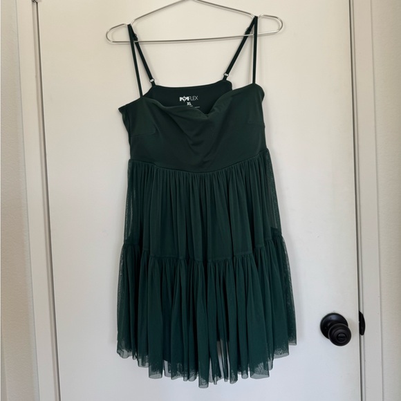Popflex Pirouette Babydoll Dress in Pine - Picture 3 of 6